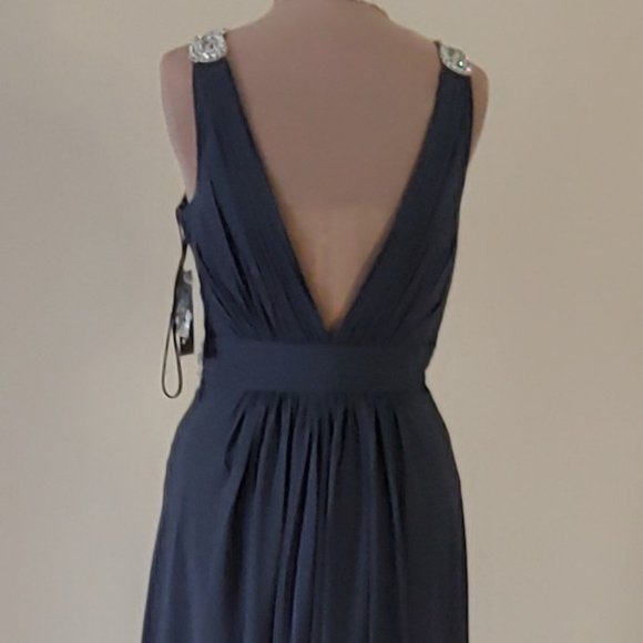 Faviana Glamour S7165 Dark Gray Dress BRAND NEW - Picture 6 of 6